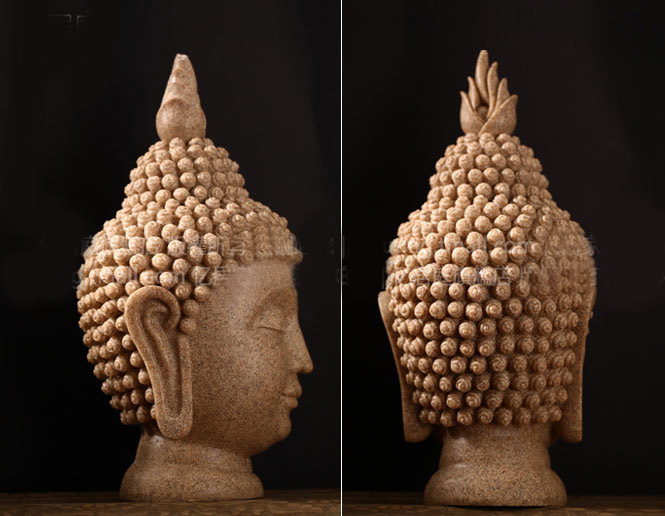 东方禅意如来佛佛头摆件装饰品佛首摆设