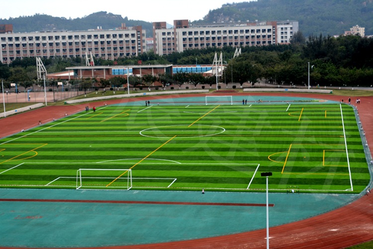 吉林大学珠海学院8000㎡人造草足球场完工