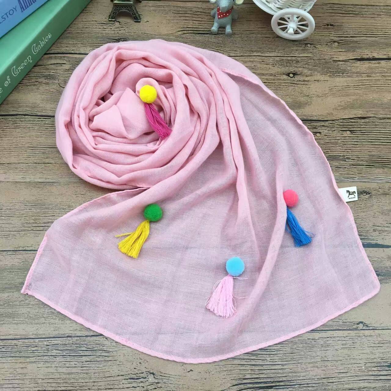 韩版男童围脖春季韩国婴儿小孩宝宝丝巾女童纱巾儿童围巾秋冬