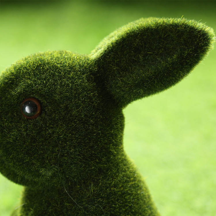 厂家直销森系主题婚礼道具绿色兔子动物摆件橱窗影楼摄影装饰用品