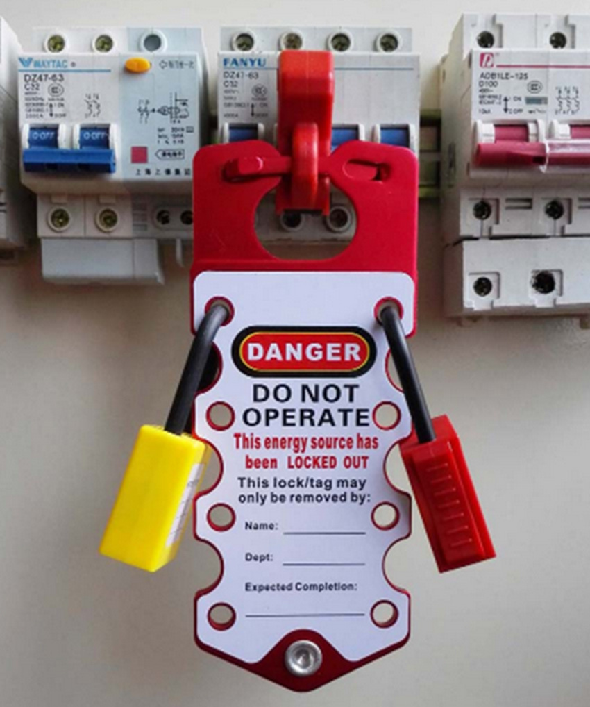 铝联排锁具his341防火花铝板氧化多人联防正反可书写标签多色