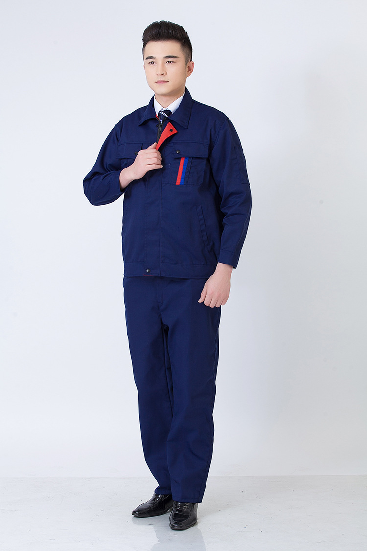 工厂批发冬季舒适面料工作服 定做车间汽修长袖工程服 套装
