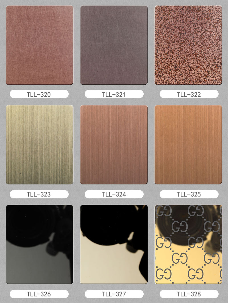 真空镀精磨8k镜面黑钛灰金灰钢玫瑰金玫瑰褐色古铜色彩色不锈钢板