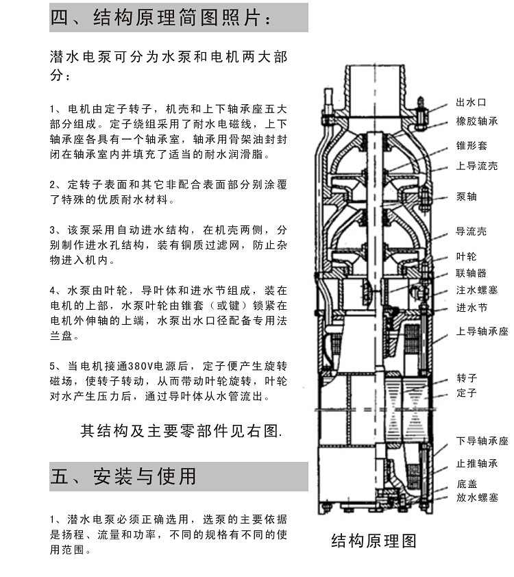 喷泉泵立式深井潜水泵qs花园增压供水离心多级潜水泵德福深井泵厂