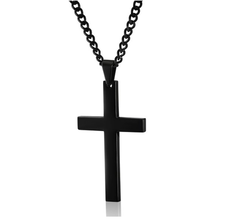 Simple Cross Necklace Pendant Ornaments with Chain