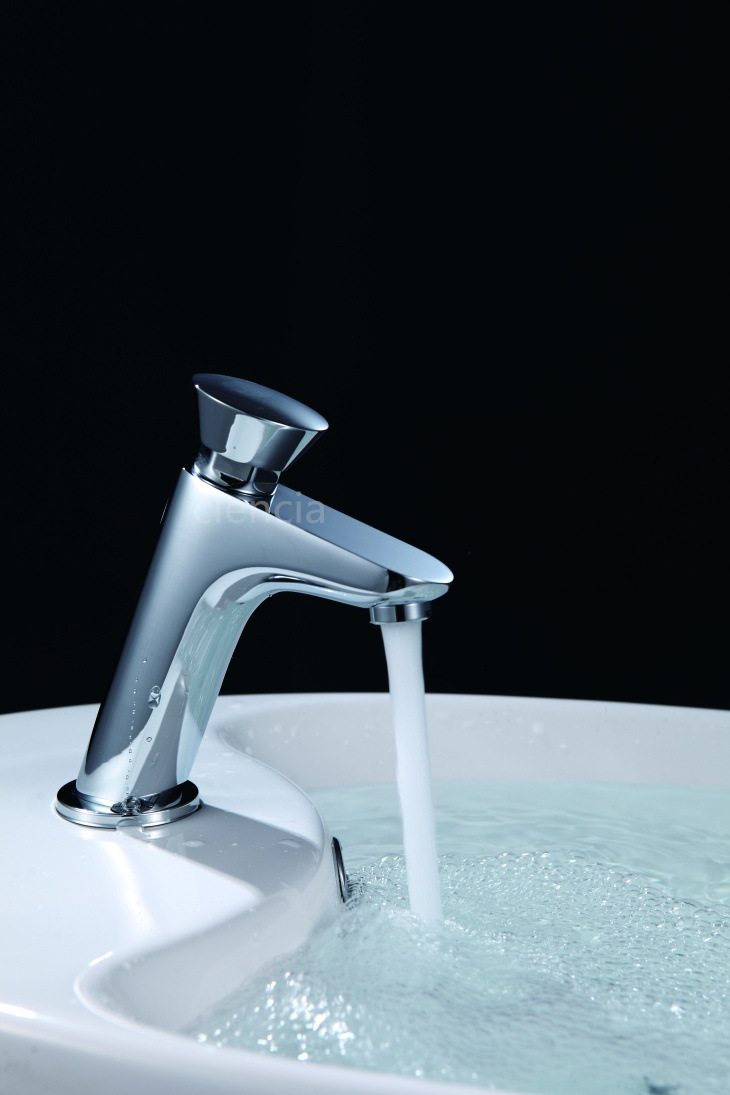 dat36 铜镀铬延时面盆水龙头延时自闭式水龙头手按式龙头ciencia