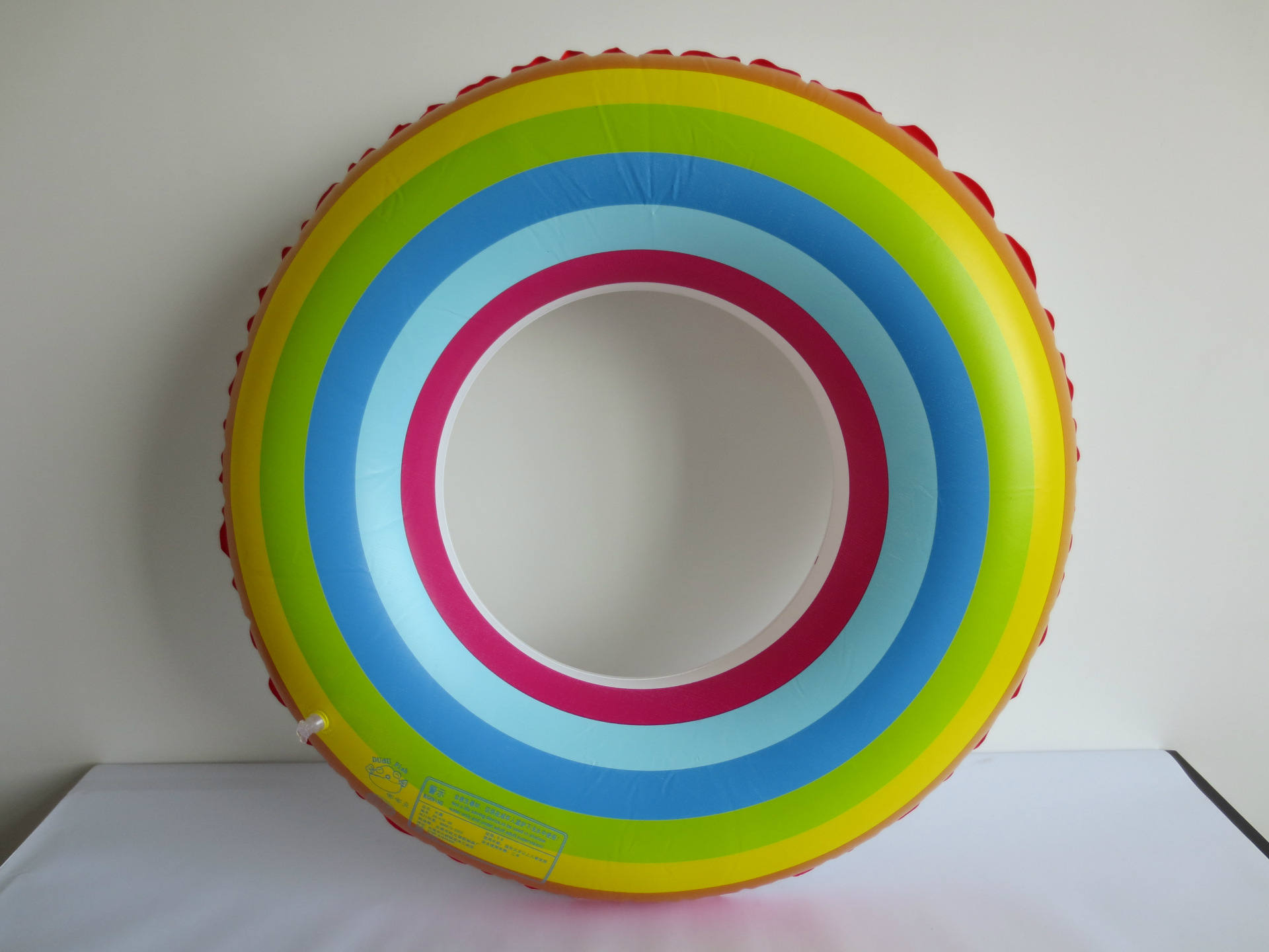 惠尊pvc充气彩虹游泳圈 60-90cm加厚彩色救生成人泳圈 厂家直销