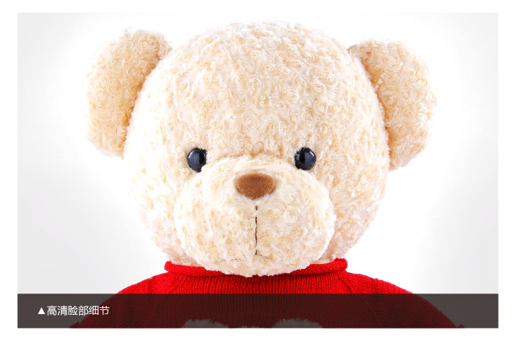 厂家供应 新款毛绒玩具熊 超可爱毛衣双头熊 儿童节情人节礼物