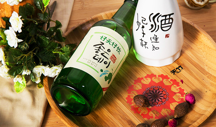 韩国原装进口批发 好天好饮果味烧酒 360ml*20瓶