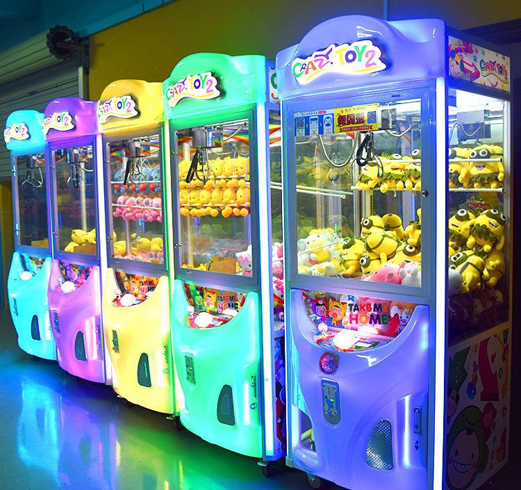 2017新款豪华跑灯抓娃娃机台湾主板钢化玻璃可增加手机支付功能