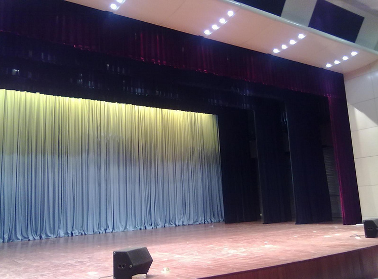 厂家直销 可定制大型舞台电动幕布帘 礼堂幕布大型舞台幕布