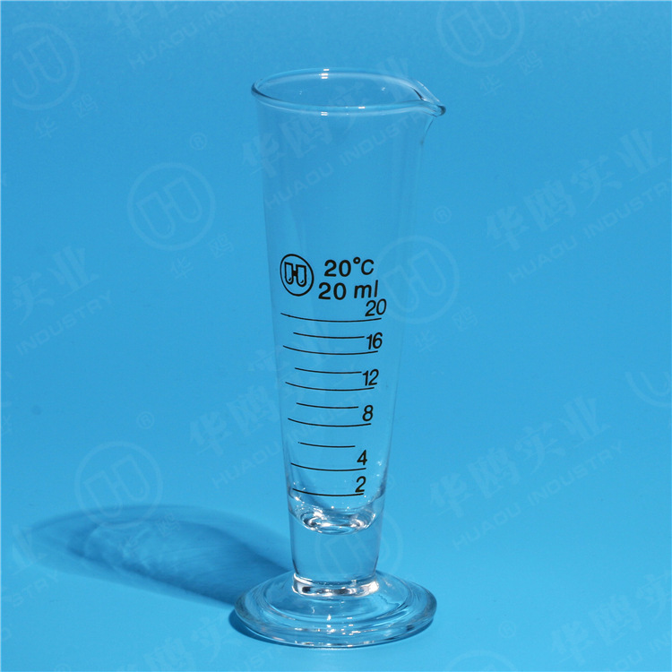 华鸥优质量杯20ml现货供应玻璃量杯华鸥量器全国包检量杯20ml