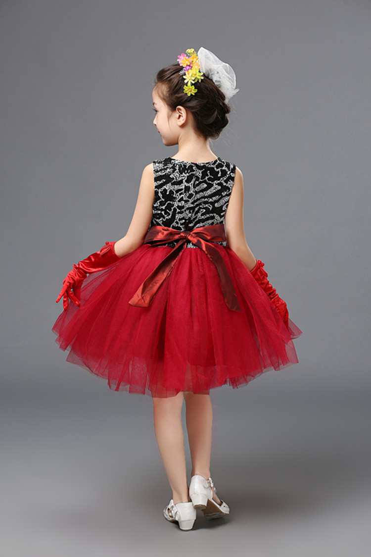 女童公主裙六一儿童演出服蓬蓬纱裙女童花童礼服主持人舞台表演服