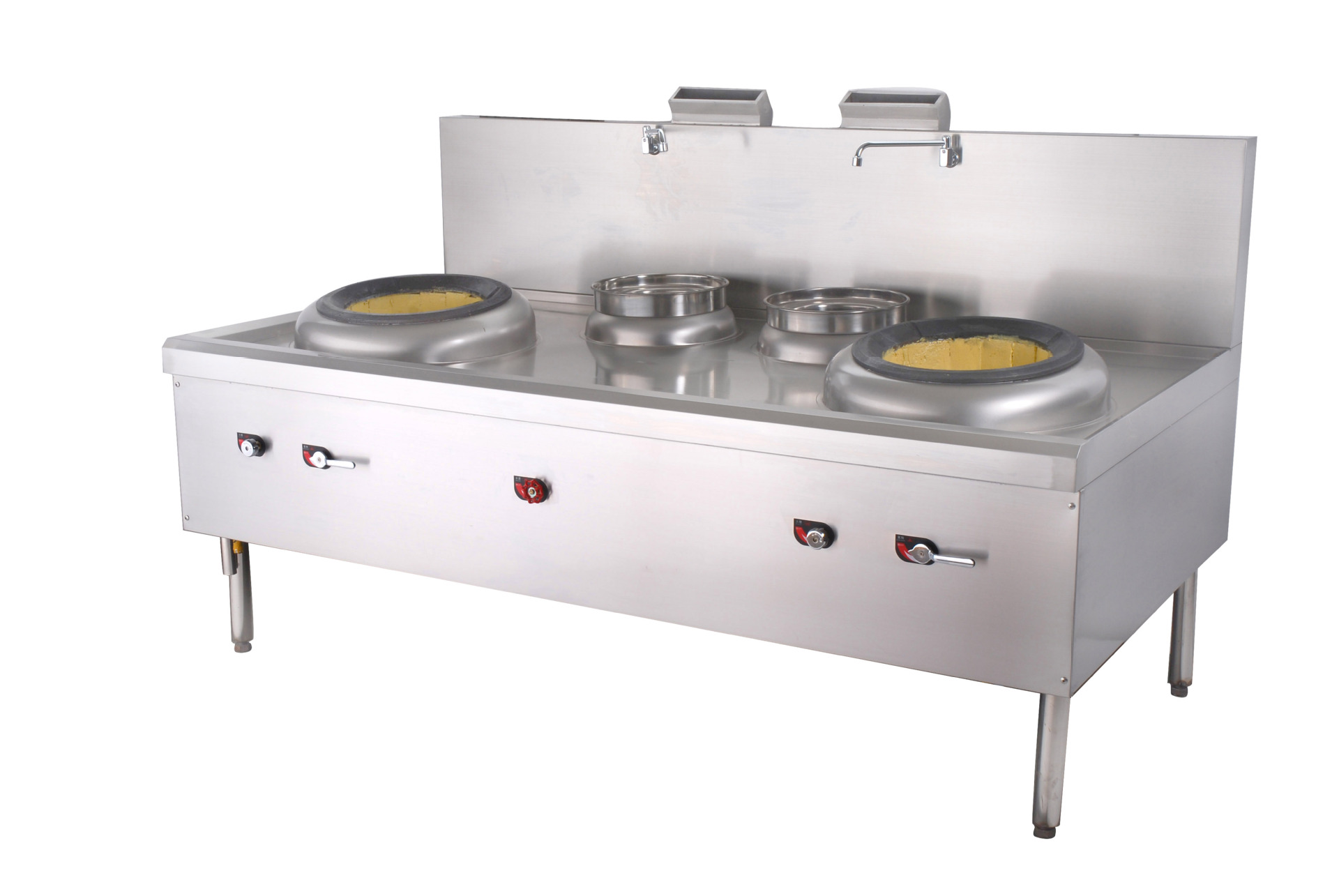 厂家供应双头单尾燃气炒炉 食堂天然气灶具 不锈钢酒店厨房设备