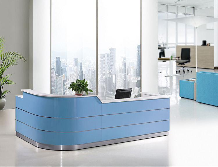 热销新款 简约时尚 白色办公/酒店/宾馆烤漆前台 收银台 服务台