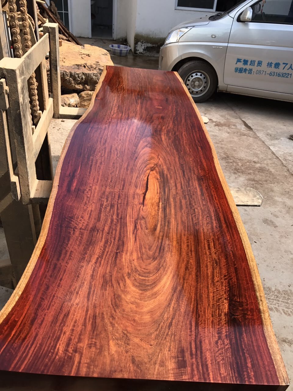 大果紫檀缅花闪电纹实木大板桌红木茶几桌会客老板桌原木禅意家具
