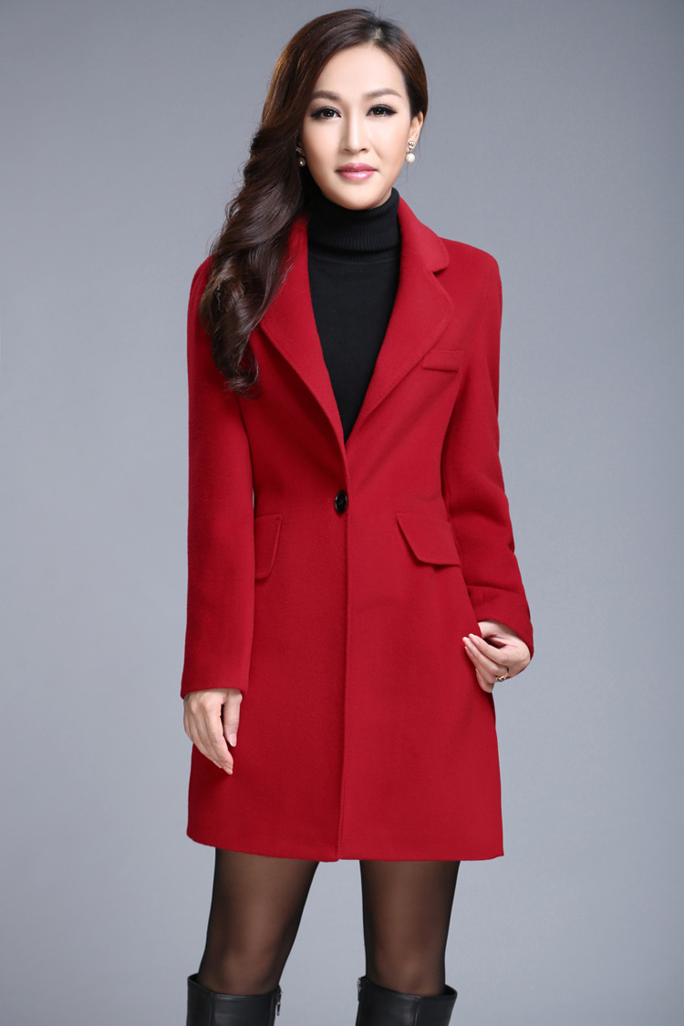 2016冬季哥弟毛呢外套女中长款修身羊绒大衣呢子衣妈妈装