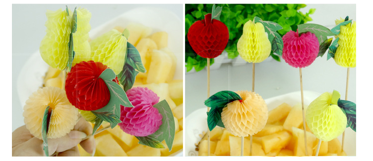 一次性花签/创意水果签 鸡尾酒装饰竹签/牙签 ktv酒吧果签批发