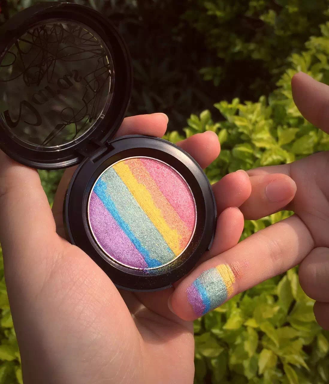 naras 彩虹高光 纯手工diy彩妆 彩虹妆 彩虹眼影/腮红 风靡欧美