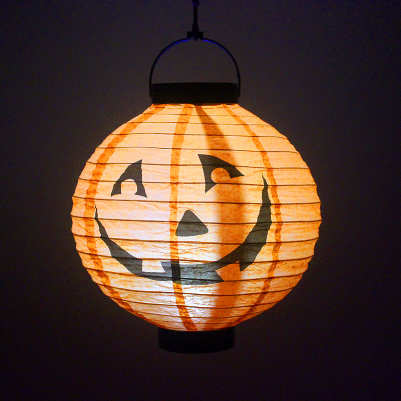 万圣节发光灯笼 手提南瓜灯笼 酒吧化装舞会led灯笼鬼节灯笼批发