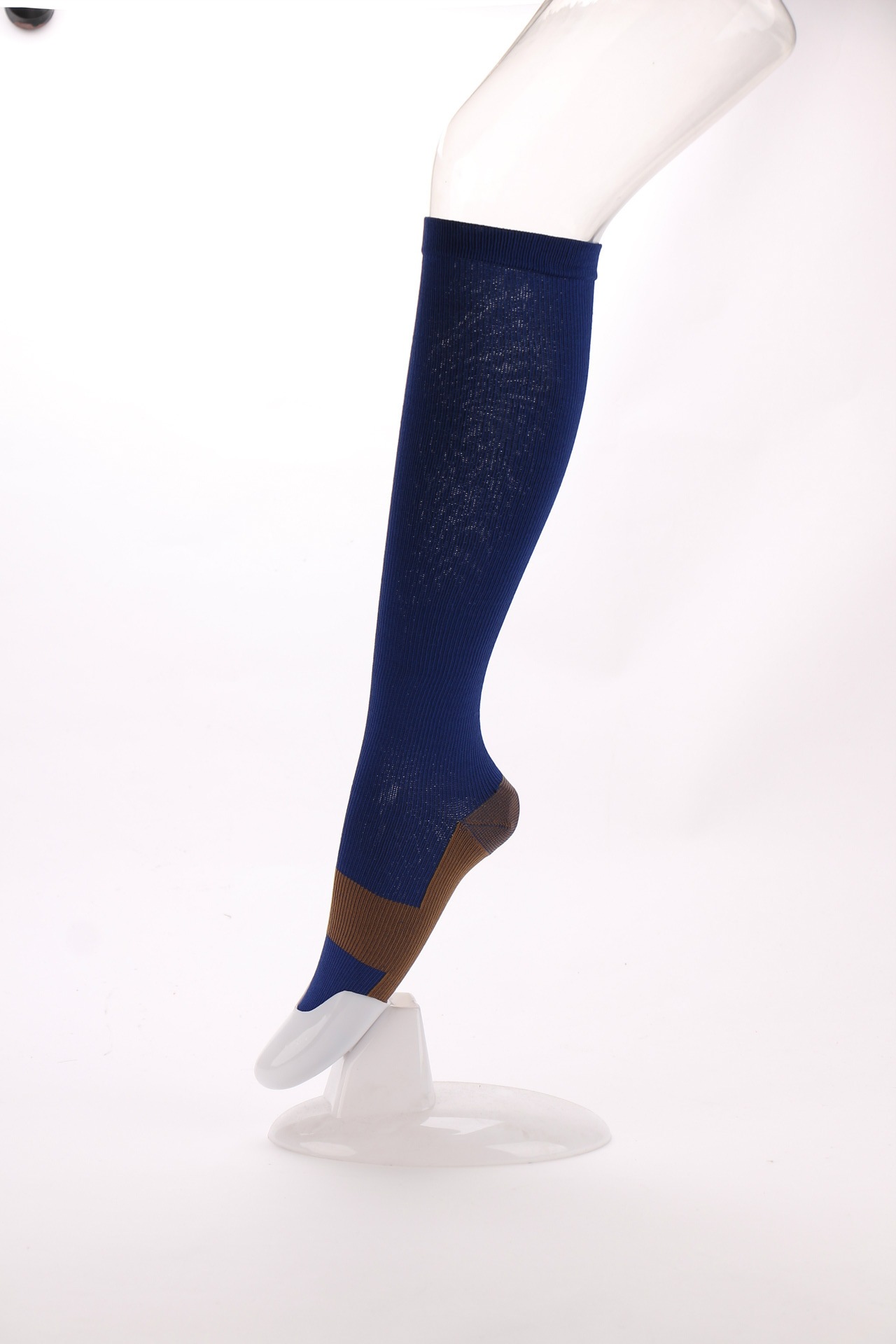 外贸 铜纤维长筒压力袜 锦纶尼龙压力户外运动袜 compres socks