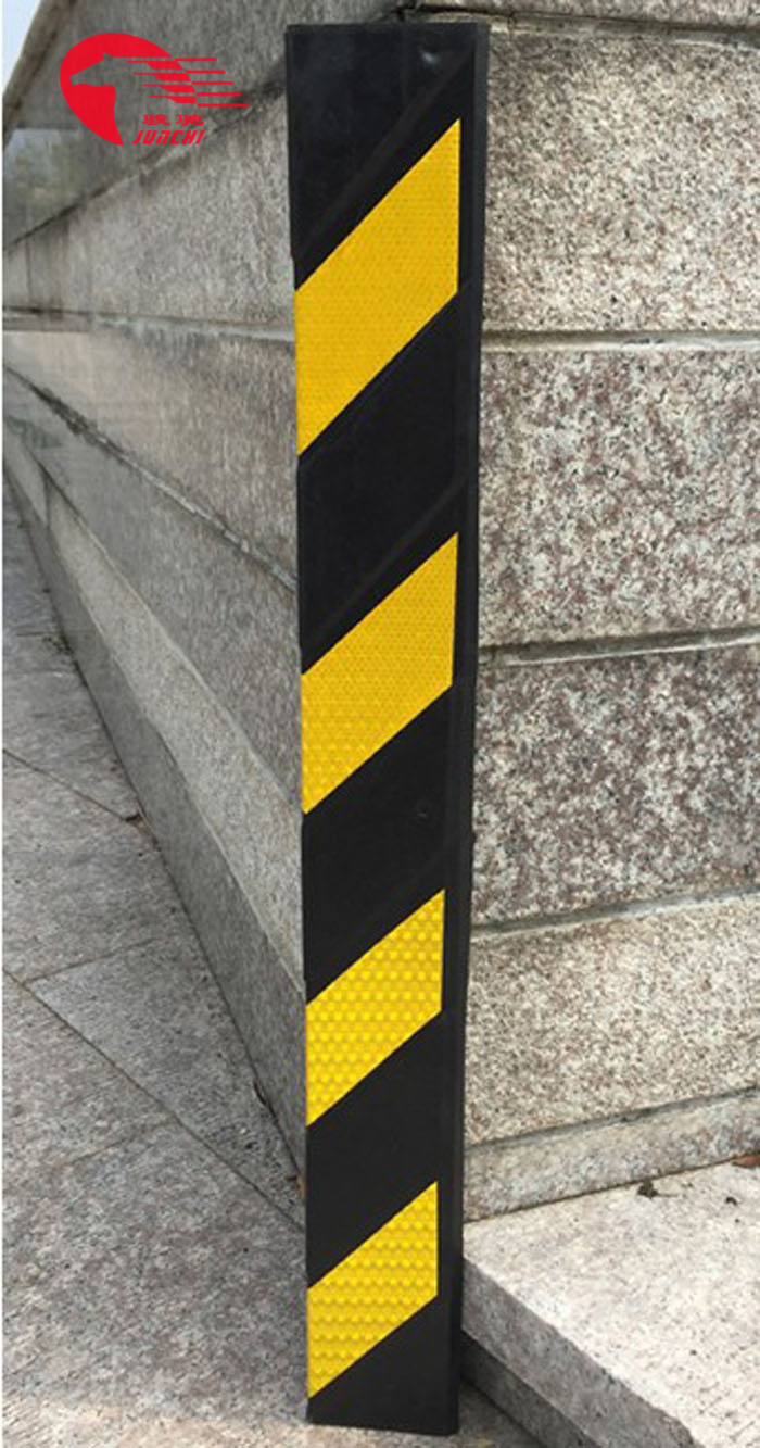 优质反光橡胶护墙角防护条防撞条加厚护墙角停车场反光护角防撞条