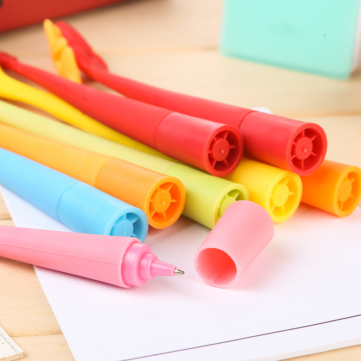 手指笔 韩国文具创意批发 表情 可弯曲