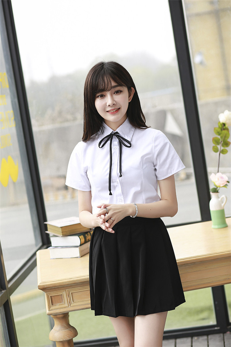 日系学生夏天森女日韩班服校长袖短袖套装制服百褶裙