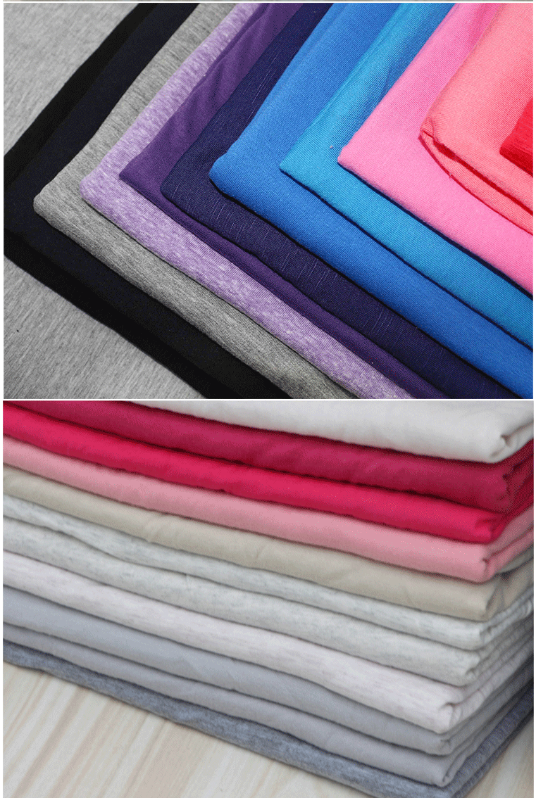 厂家直销库存纯棉针织平纹汗布布头批发