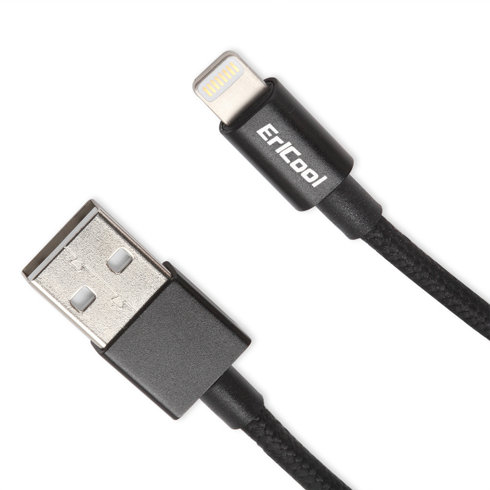 编织尼龙数据线 适用苹果6 5s 6s plus 黑色编织.