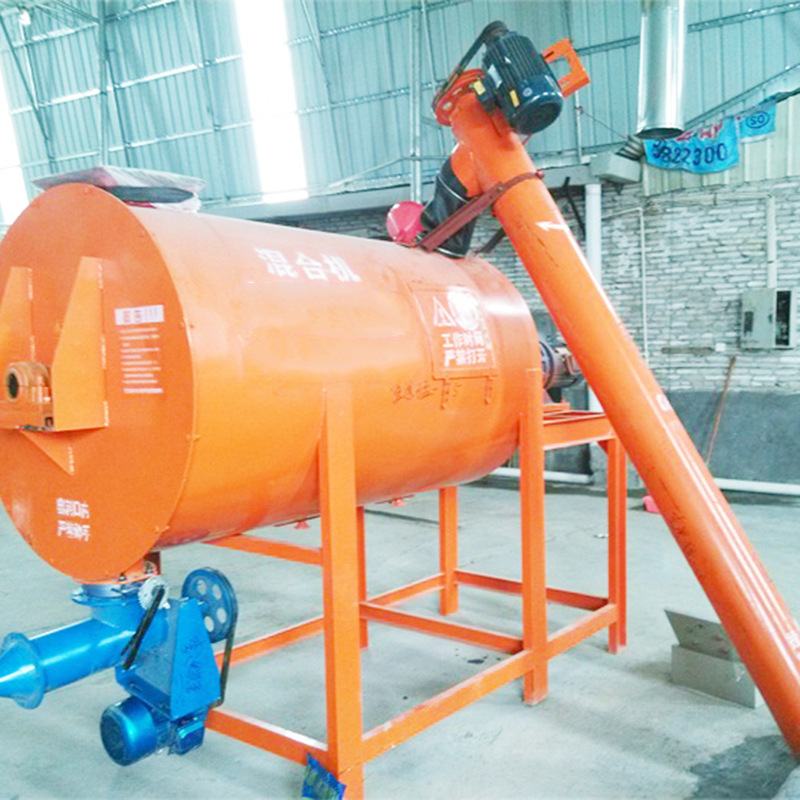 2吨卧式腻子粉搅拌机瓷粉胶泥搅拌机金刚砂热熔地坪材料搅拌机