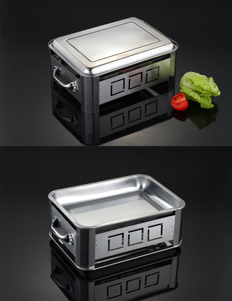 家用不锈钢烤鱼炉小型碳烤炉多用烧烤炉保温炉酒精炉木炭烤鱼炉