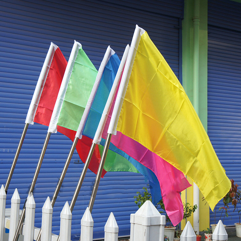 长方三角旗五色彩旗道旗路边旗宣传旗帜五星红旗批发气氛烘托旗子