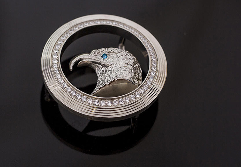 广州皮带头批发 镶钻史蒂芬鹰头皮带扣不锈钢腰带头平滑扣