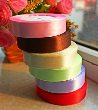 圣诞礼物盒包装扎带多色缎带扎丝蛋糕盒丝带2cm宽25码卷