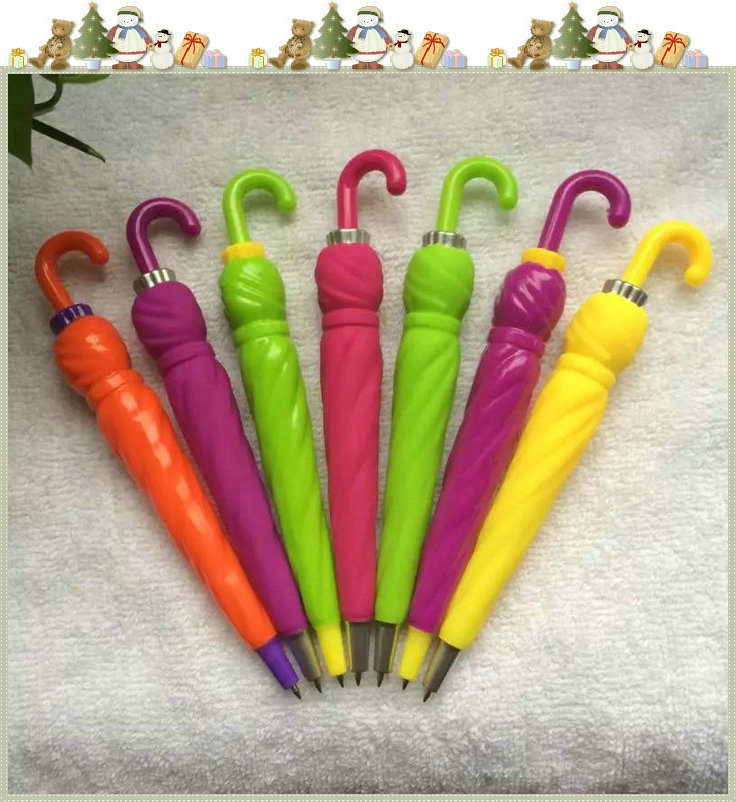pen雨伞笔小孩子趣味造型按动塑料卡通笔促销礼品潮童文具圆珠笔