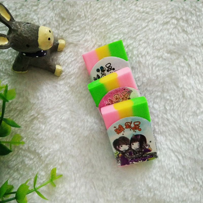 厂家直销-多色环保橡皮擦-可爱创意学生橡皮-小奖品糖果屋橡皮
