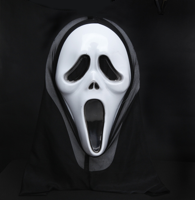 万圣节用品 单片恐怖鬼面具 惊叫鬼脸面具 鬼节面具批发 尖叫面具