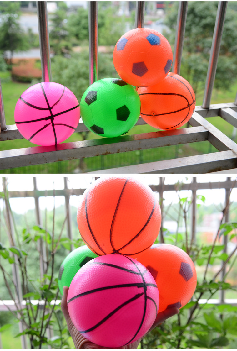 【混批】小号充气球玩具 儿童充气皮球 小篮球 足球随机发货14cm