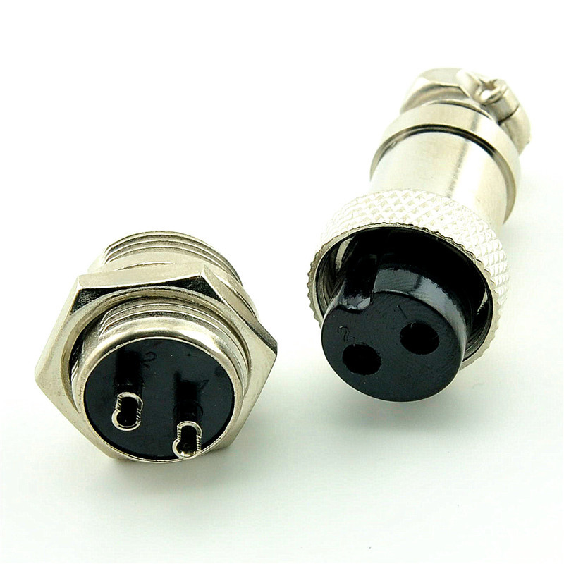2pin 16mm gx16-2芯 航空插头 电缆连接器 插头 插座