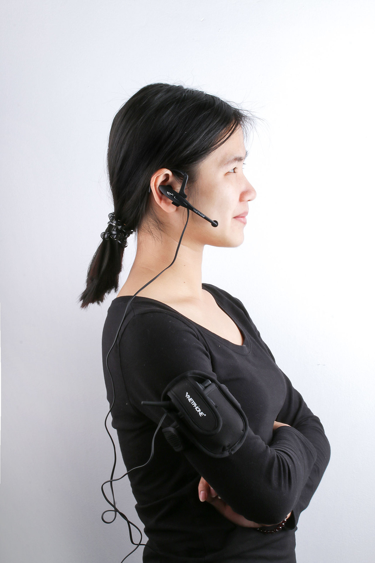 蓝牙双工对讲机 裁判对讲机专用耳机臂袋 多人群聊全双工裁判对讲