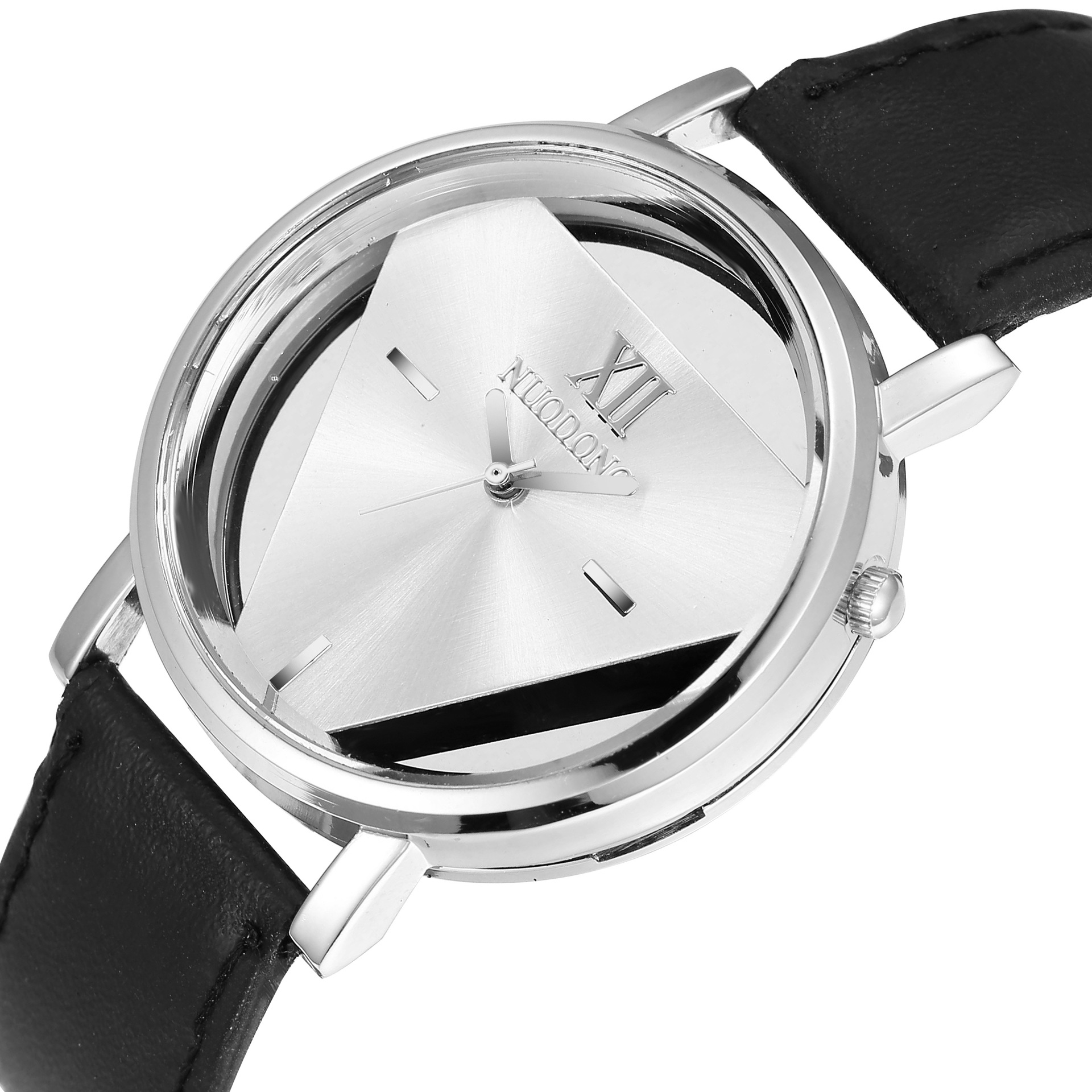 韩国原宿简约 男女学生情侣表 个性创意镂空三角形情侣学生手表