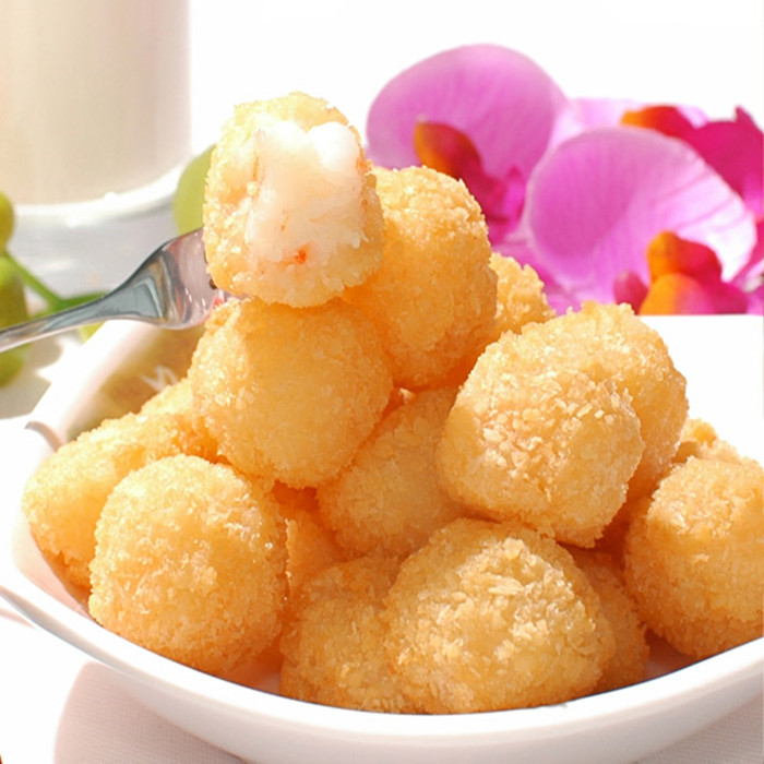 亚洲渔港虾米花1kg盒必胜客专用鸡米花虾球虾仁 即食油炸冷.