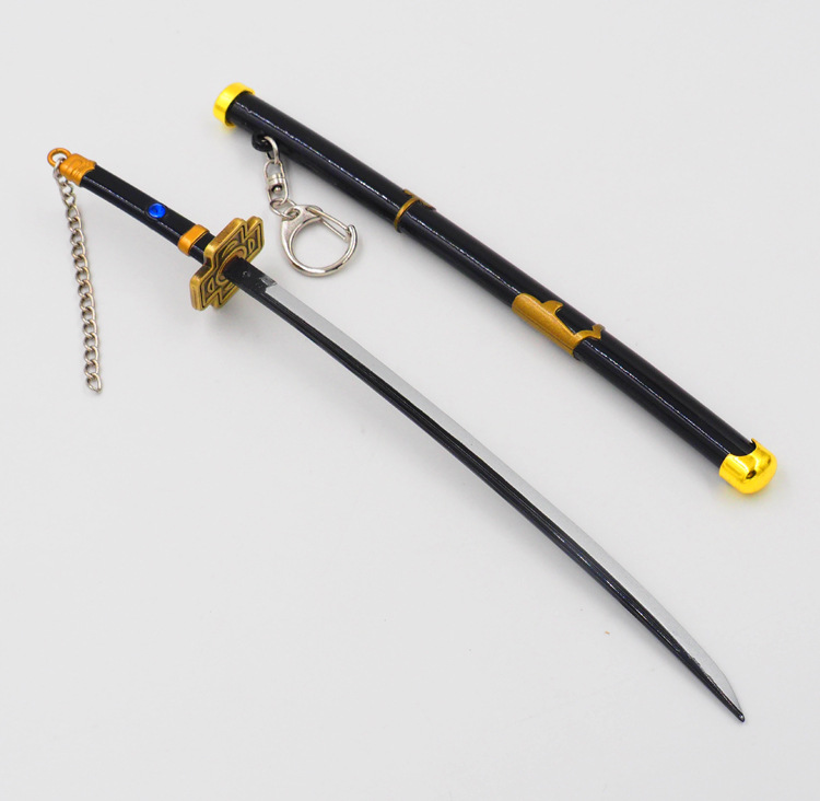 海贼王刀特拉法尔加罗刀带鞘死亡外科医生刀 黑 罗佩刀钥匙扣22cm