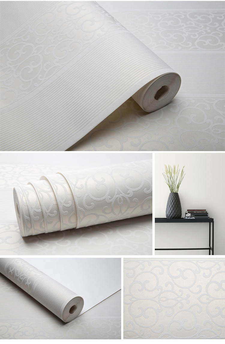自粘壁纸3d无纺布简约欧式竖条墙纸卧室背景客厅自贴带胶一件代发