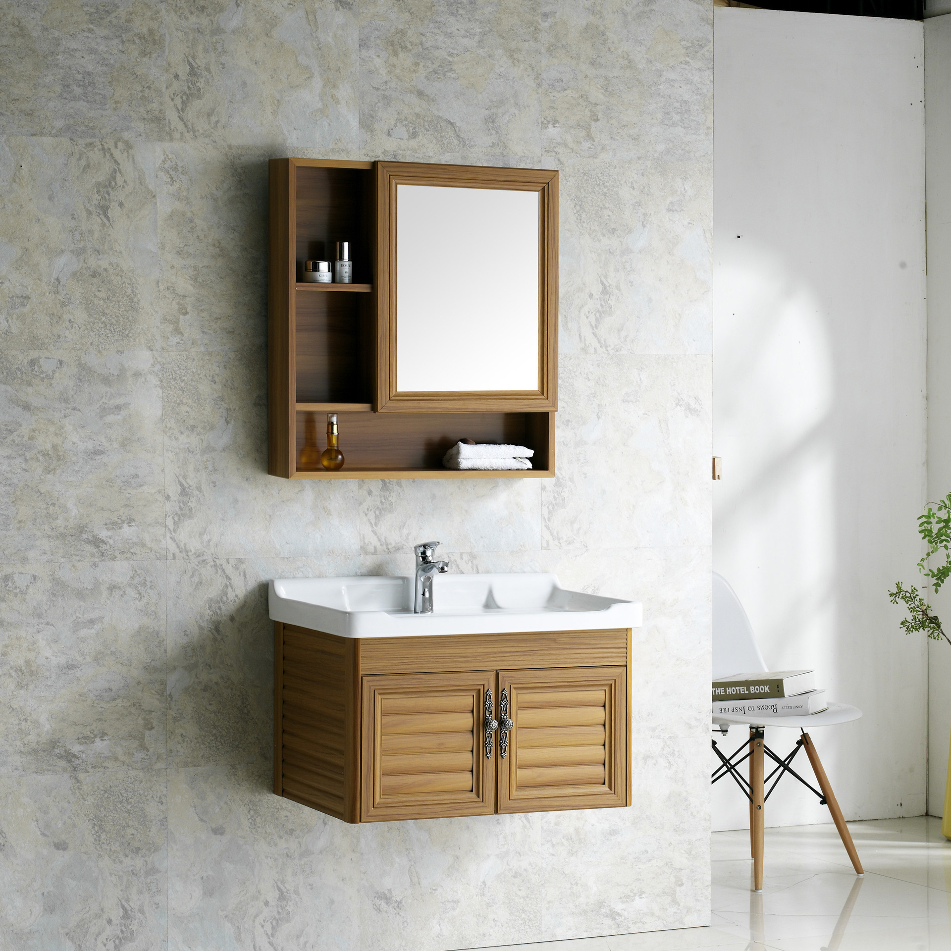 批量供应高档佛山太空铝浴室柜 酒店简约整体落地浴柜 - 装潢批发网