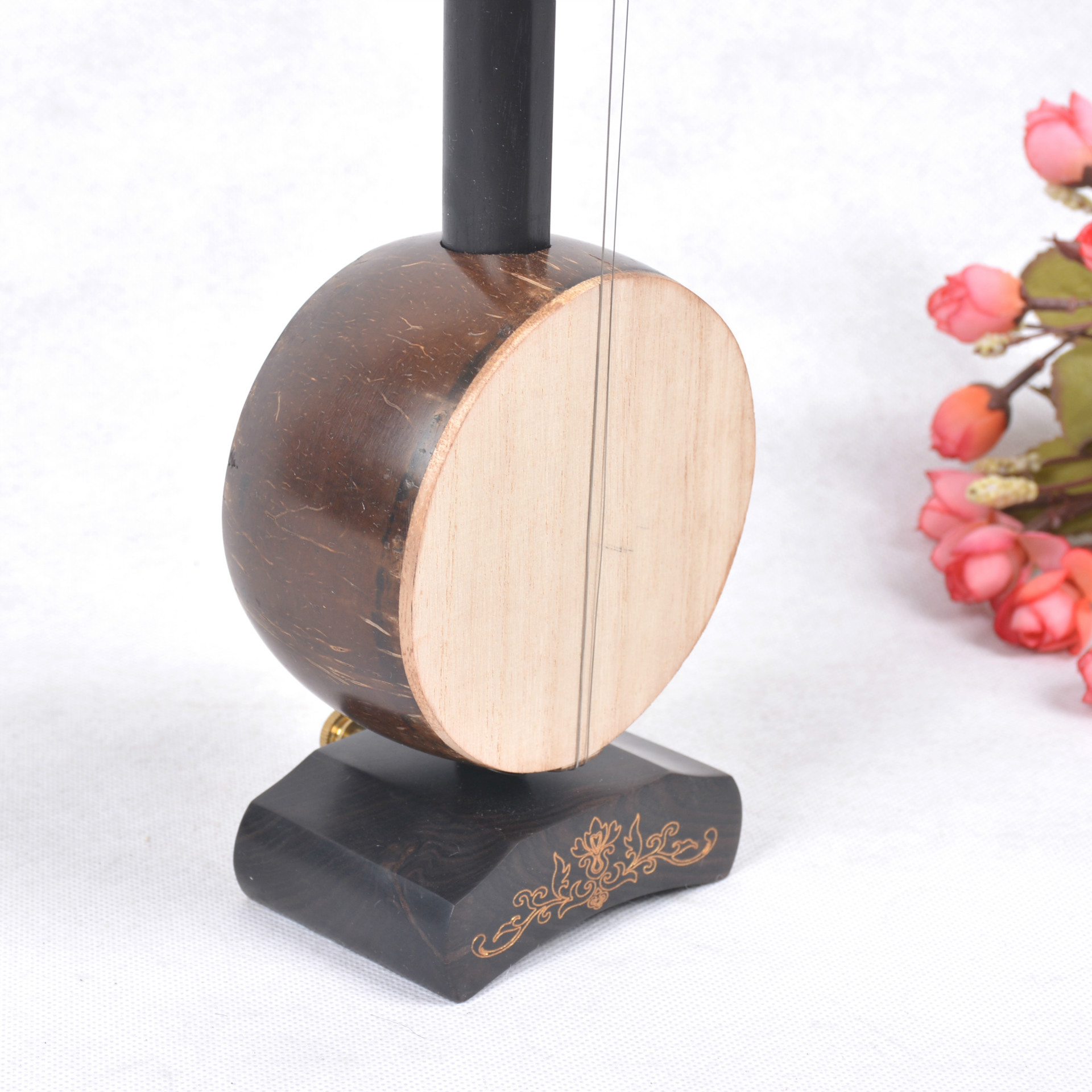 彩云归牌豫剧板胡乐器 黑檀木河南豫剧盘龙板胡 中音高音秦腔板胡