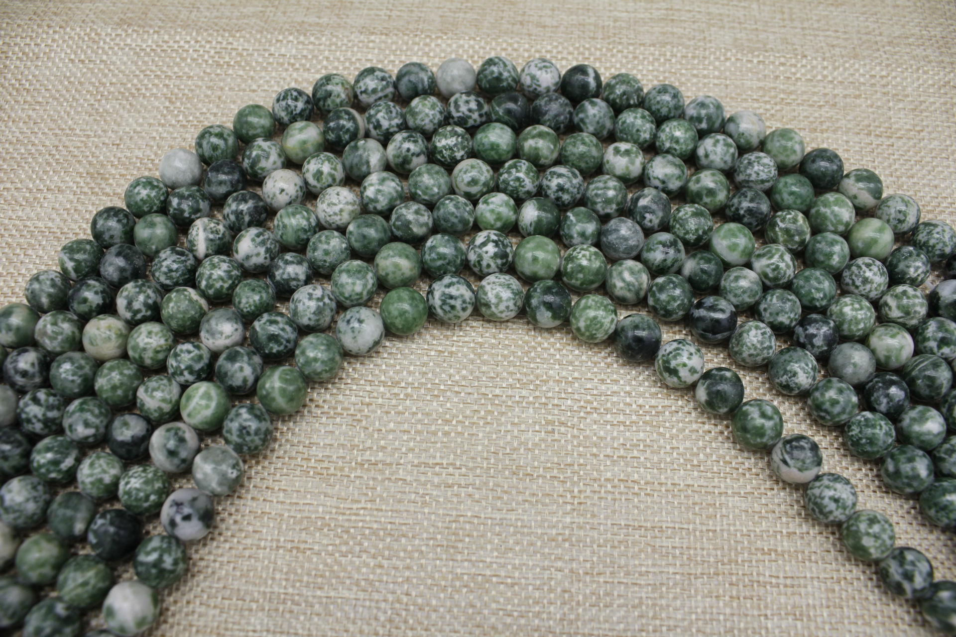 金鹏程 天然青点石散珠圆珠半成品 diy饰品配件批发 厂家直销