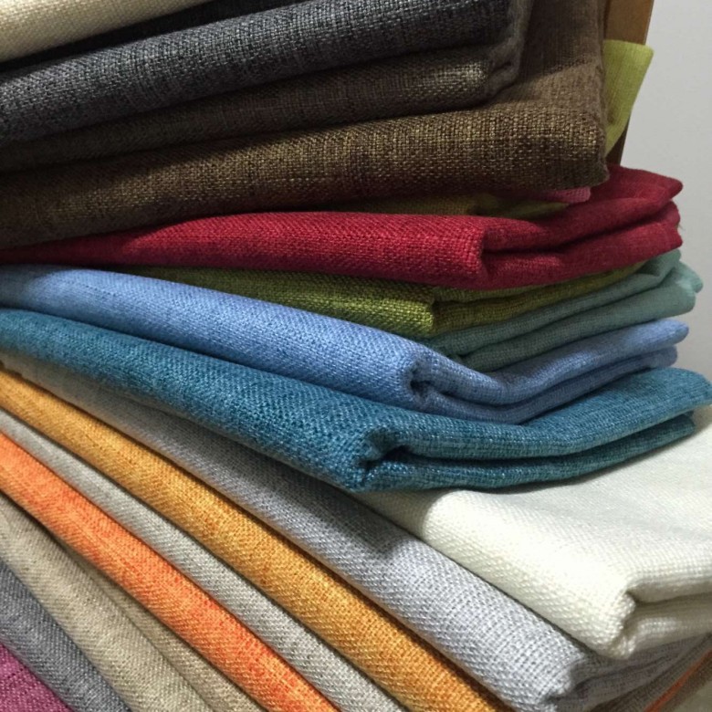 新款沙发布料竹节纯色粗麻加厚亚麻布棉麻桌布抱枕套布料现货批发