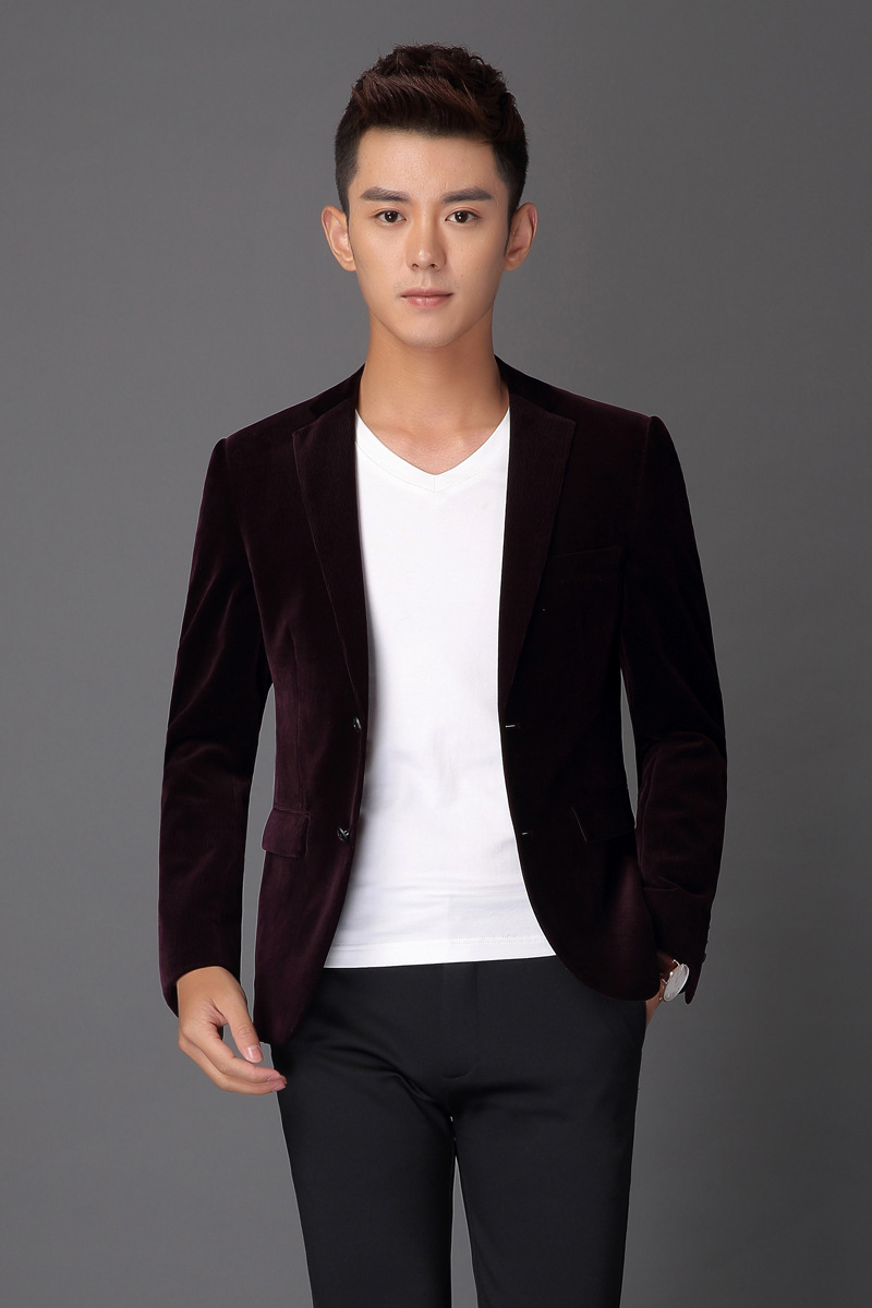 首页 服装 男装 男式西服套装 >男式西服套装 商务韩版男士结婚礼服仿